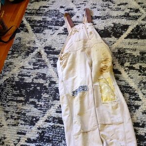 Carhartt tan bib overalls xl